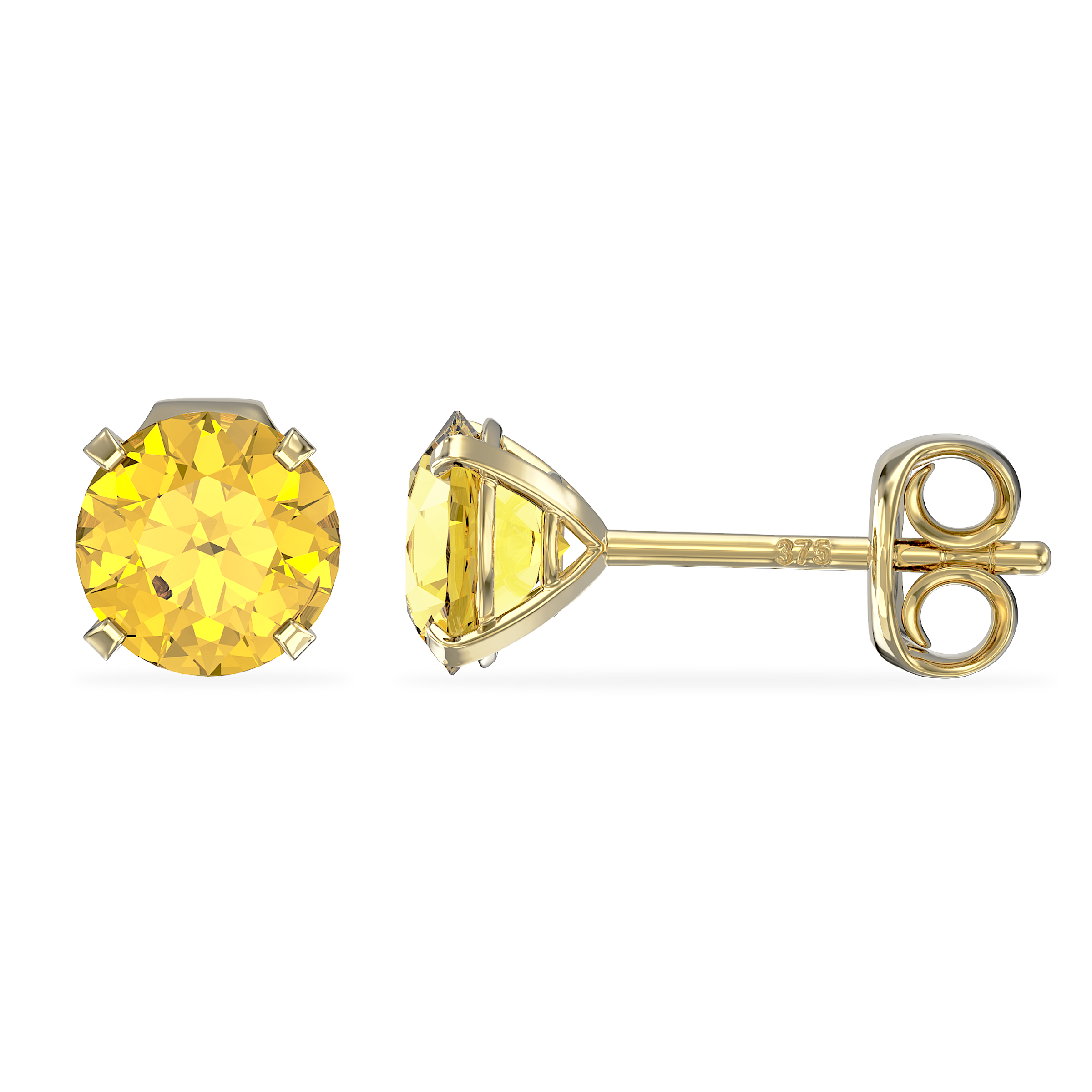 Gold November Birthstone Stud Earrings