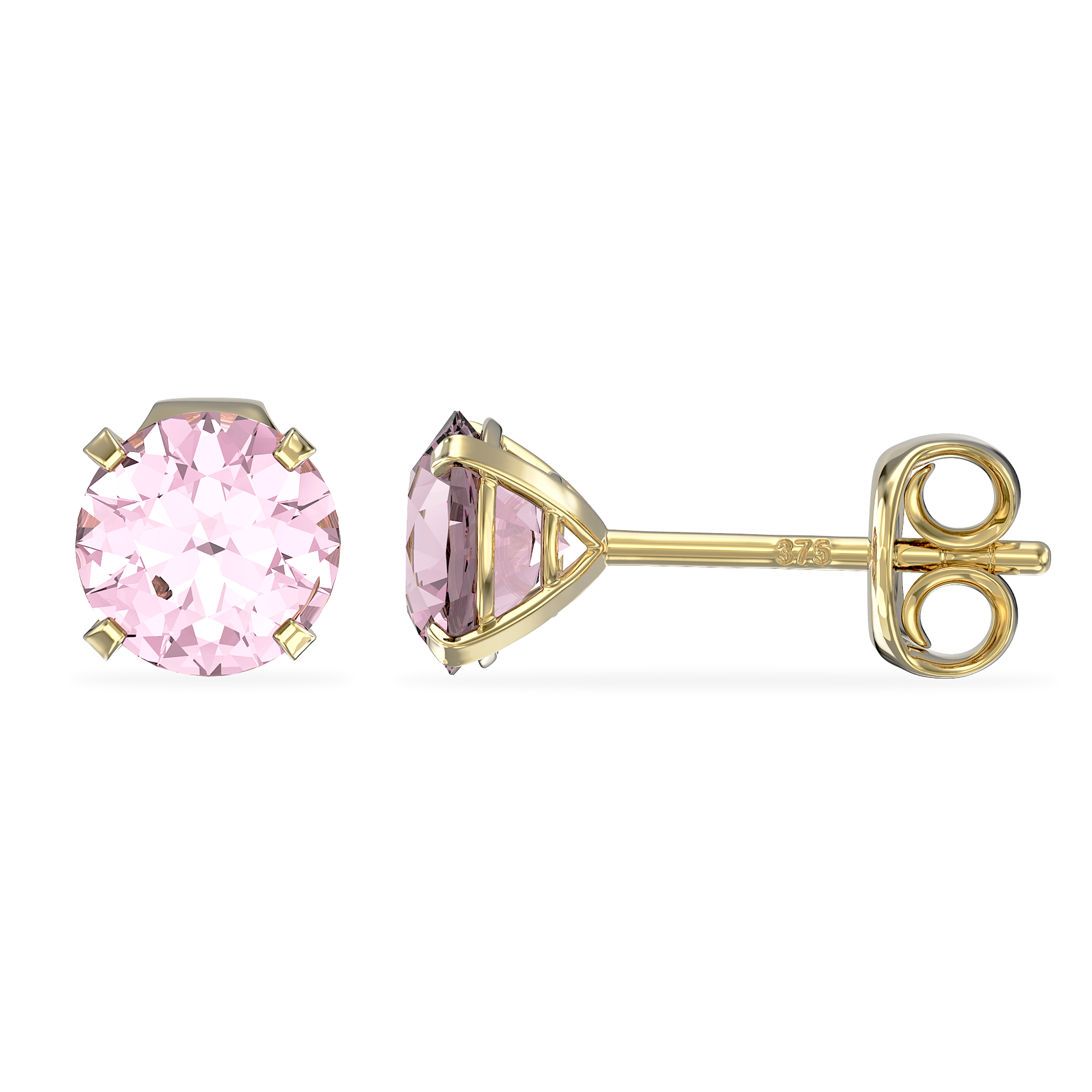 Gold October Birthstone Stud Earrings