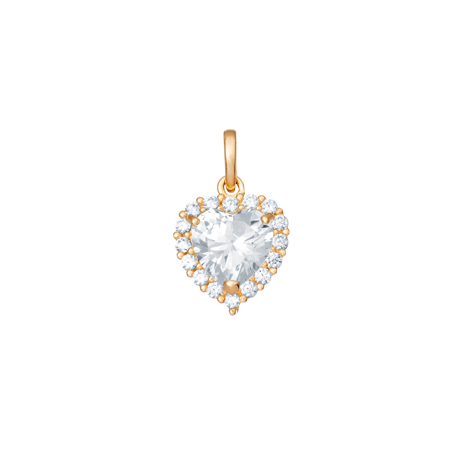 9ct Heart CZ Pendant