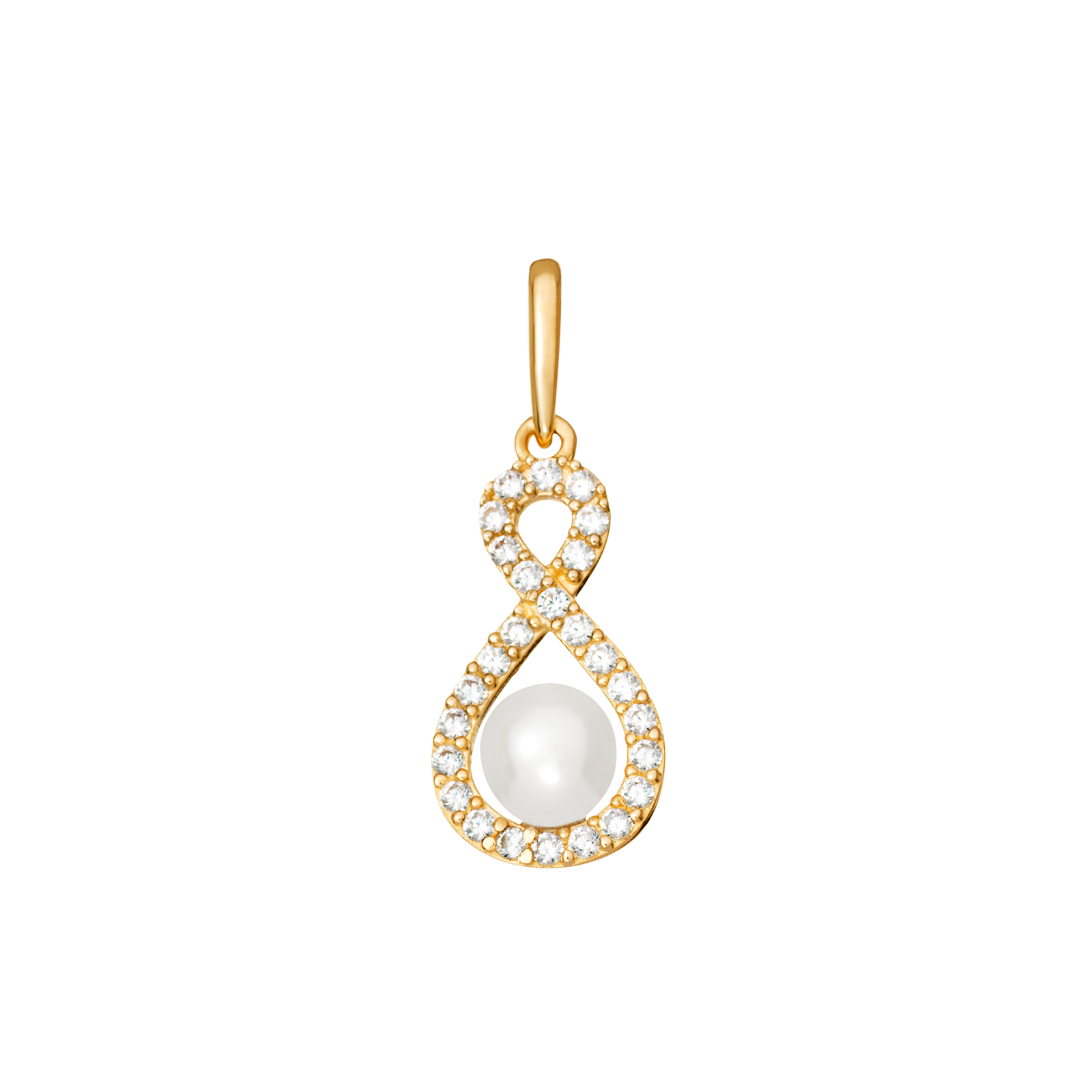 9ct Fresh Water Pearl CZ Pendant