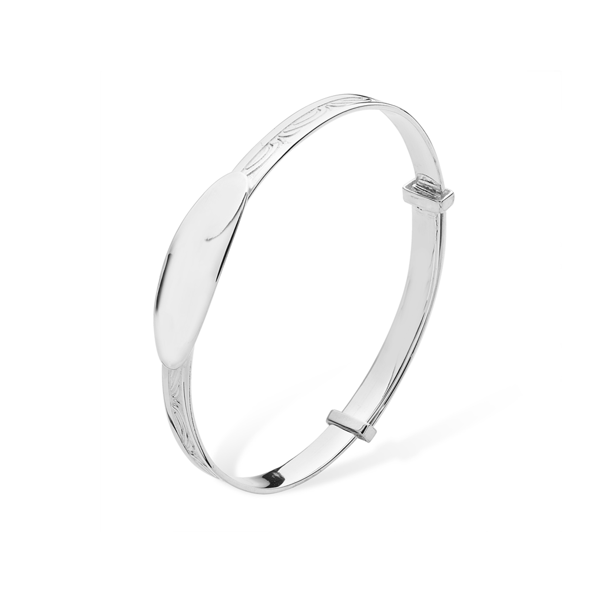 S/S Curve Design ID Bangle