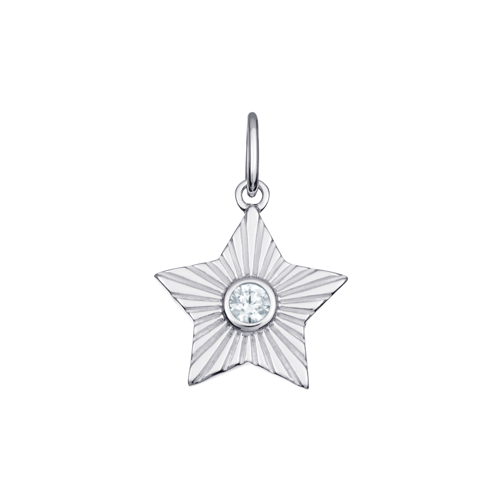 S/S RP CZ Star Pendant