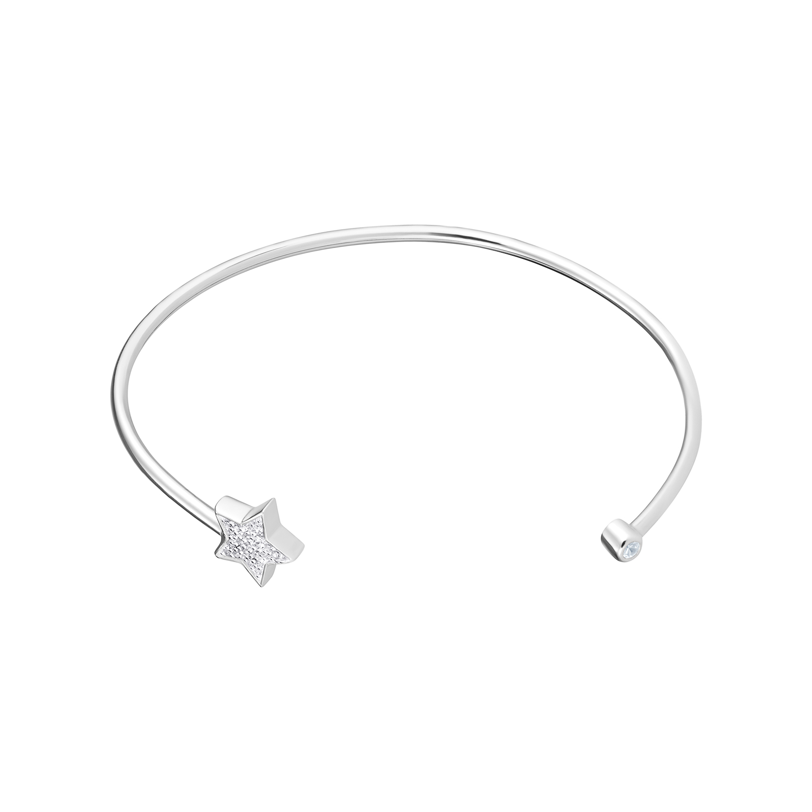 S/S CZ Star Bangle