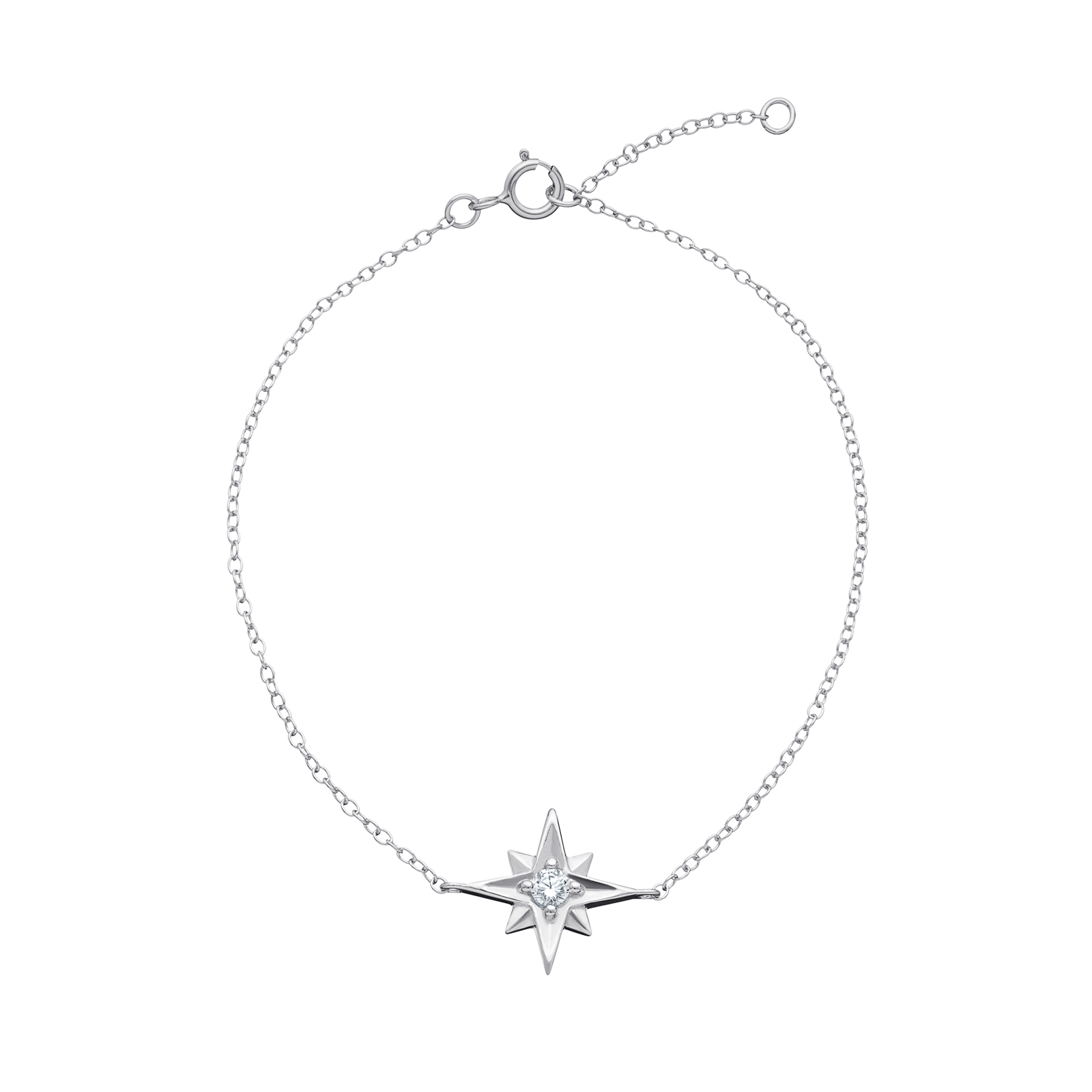 S/S CZ R/P Star Bracelet