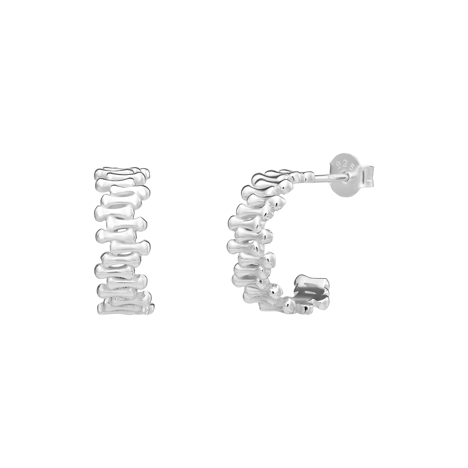 S/S Fancy Hoop Earrings