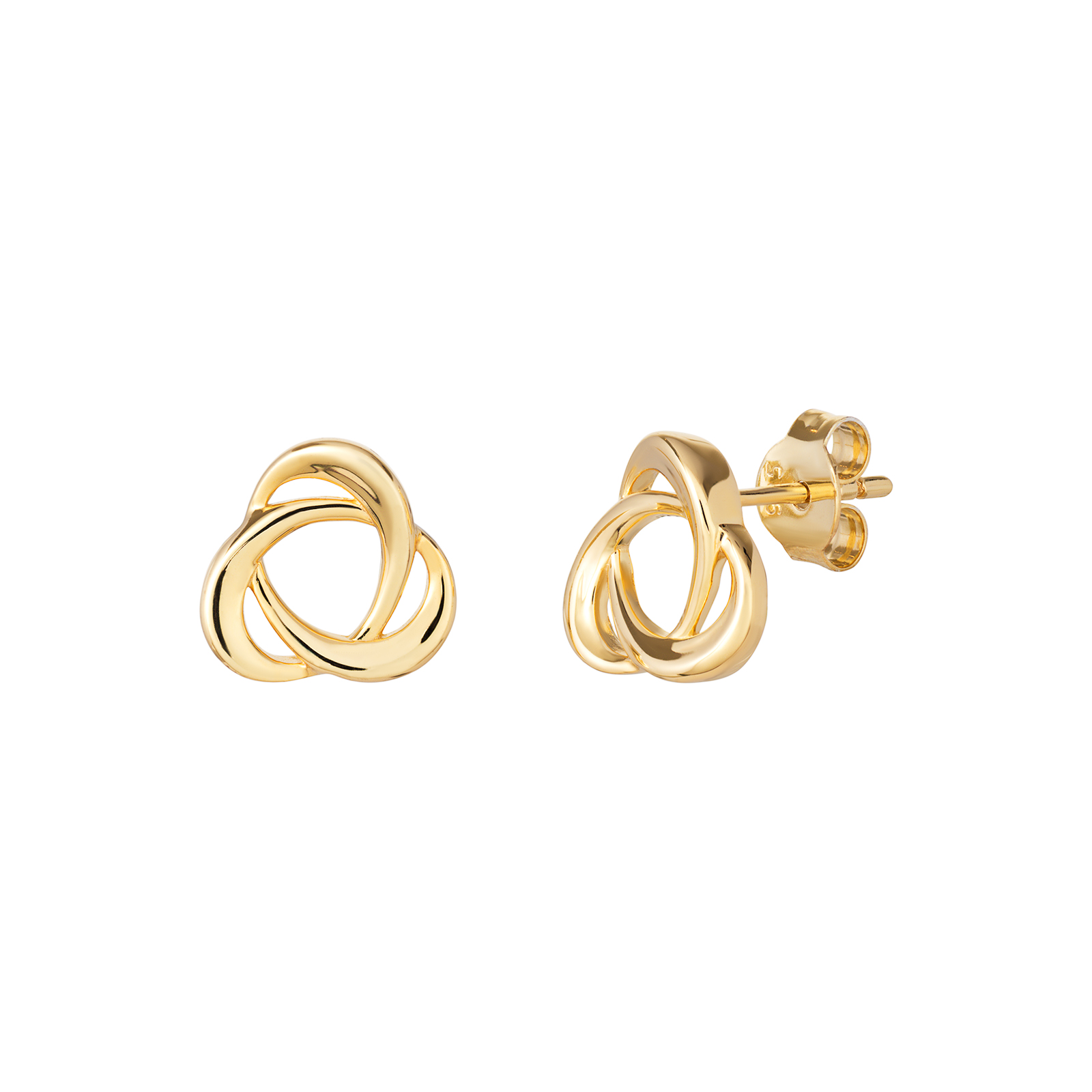 S/S G/P Double Twist Earrings