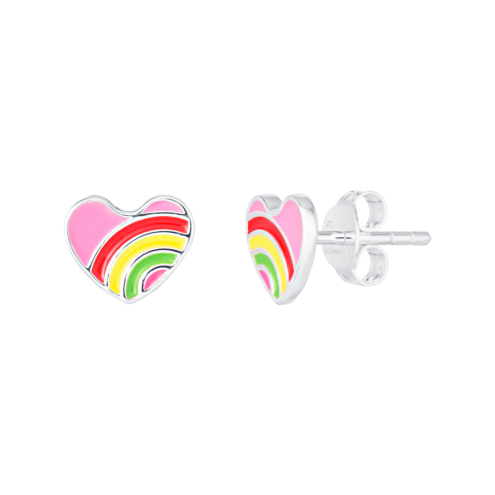 S/S Kids Multi Coloured Heart Earrings