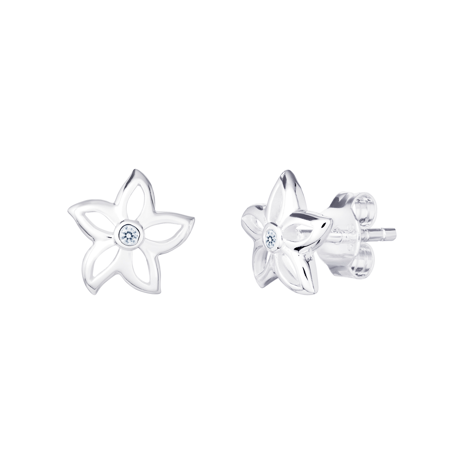 S/S CZ Star Earrings