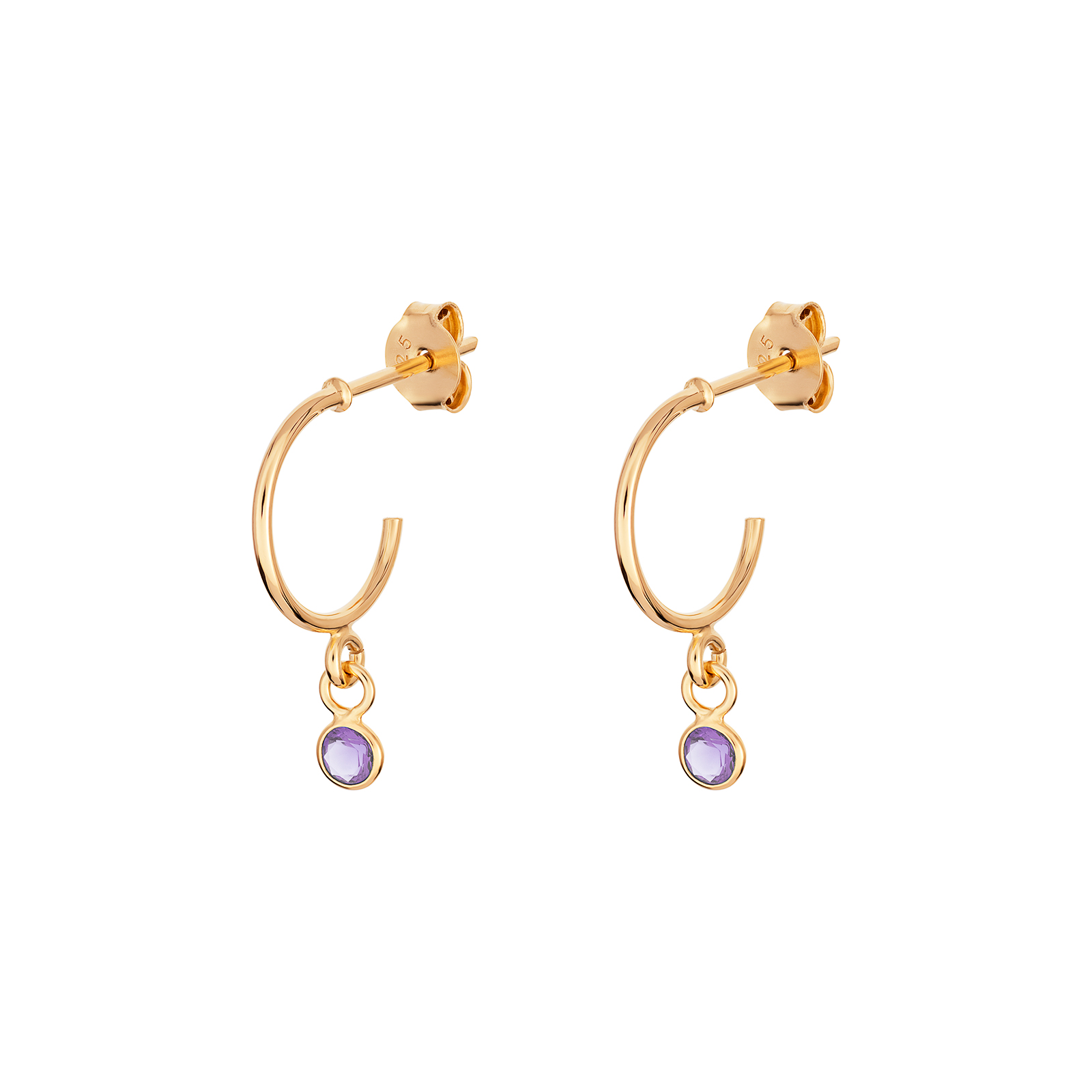 S/S C/Z ALEXANDRITE G/P HOOP E/R