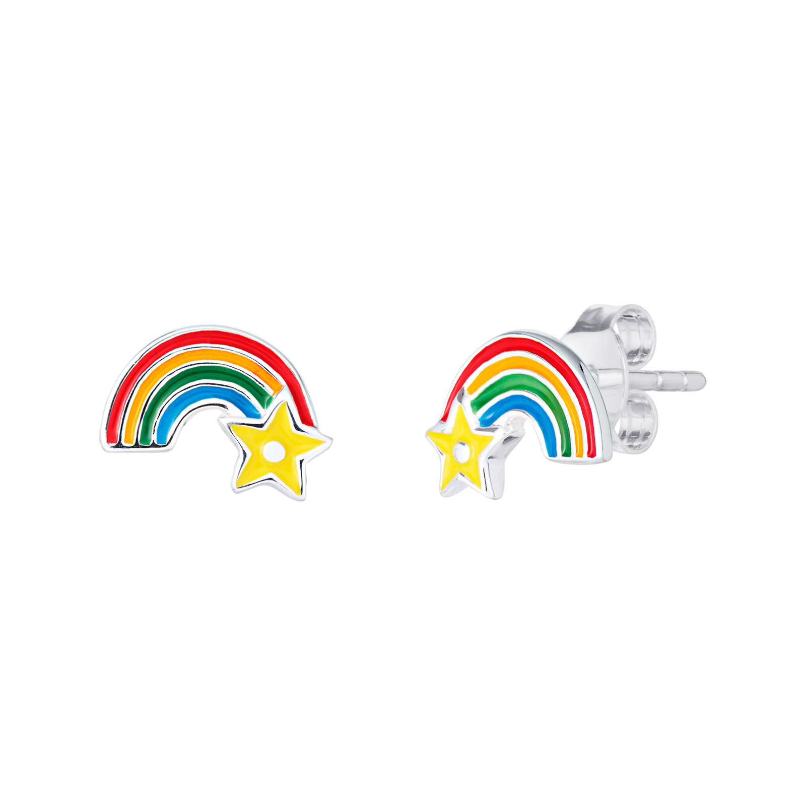 S/S Kids Coloured Rainbow Earrings