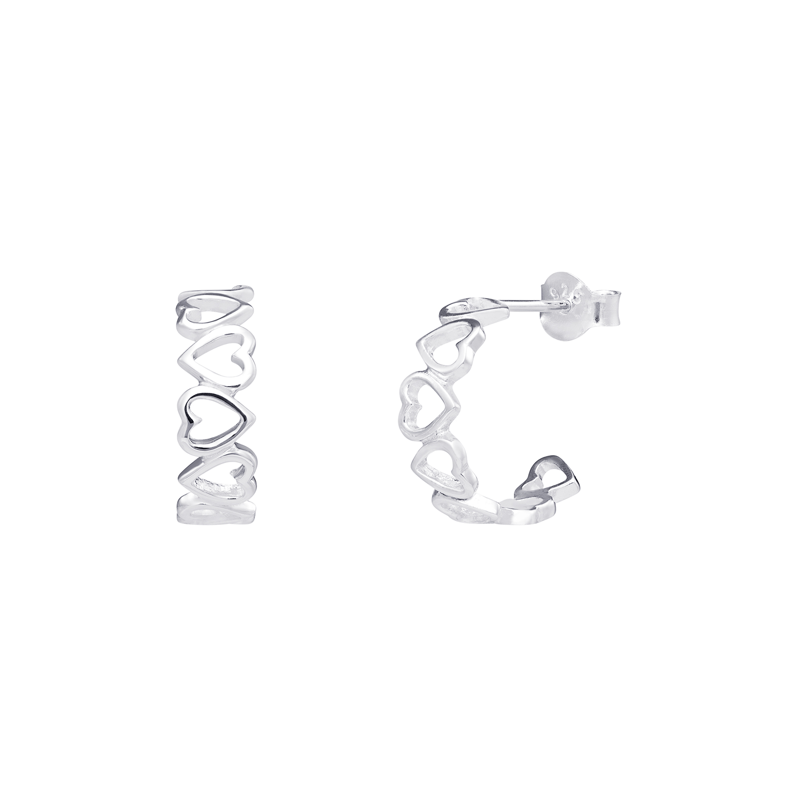 S/S Heart Hoop Earrings