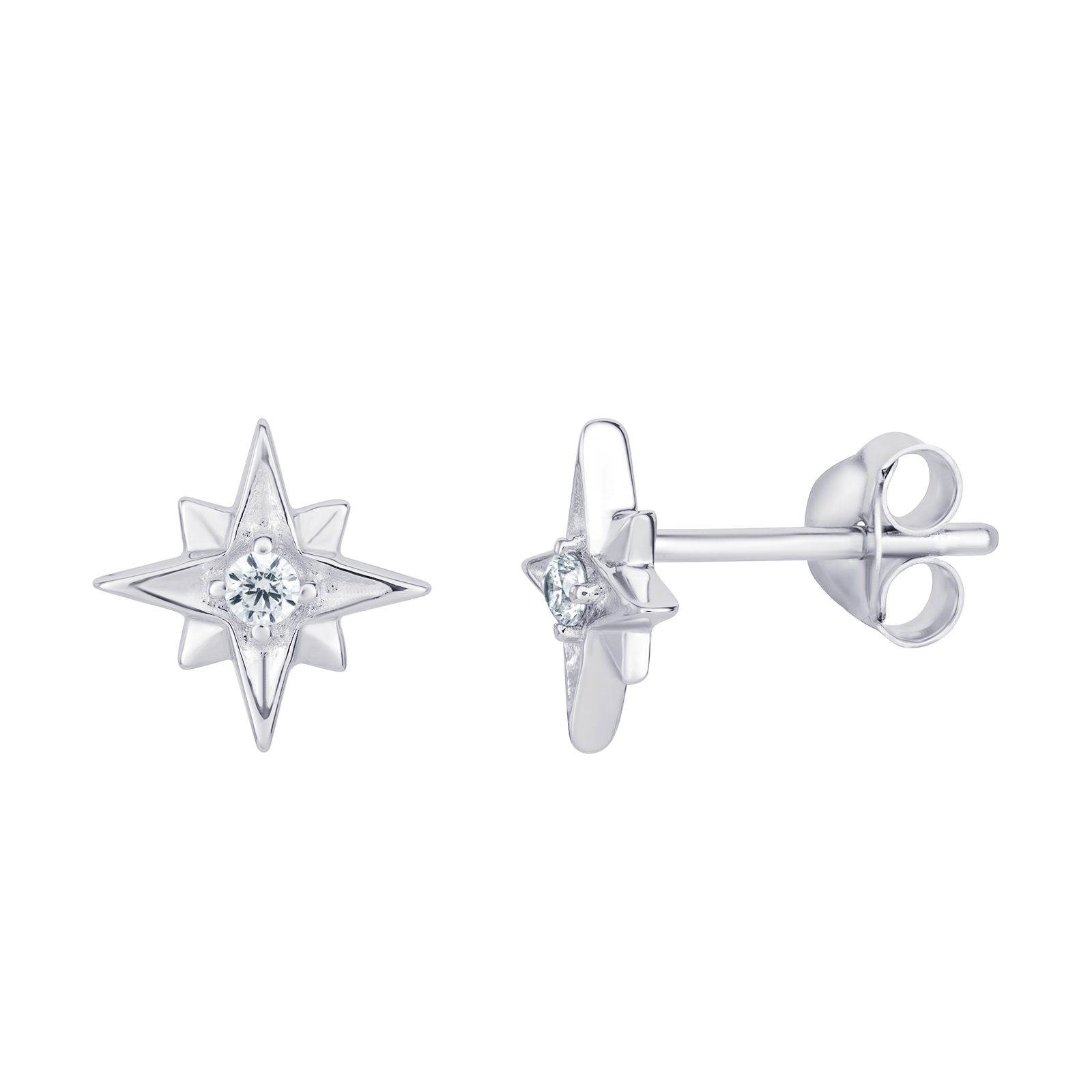 S/S R/P CZ Star Earrings