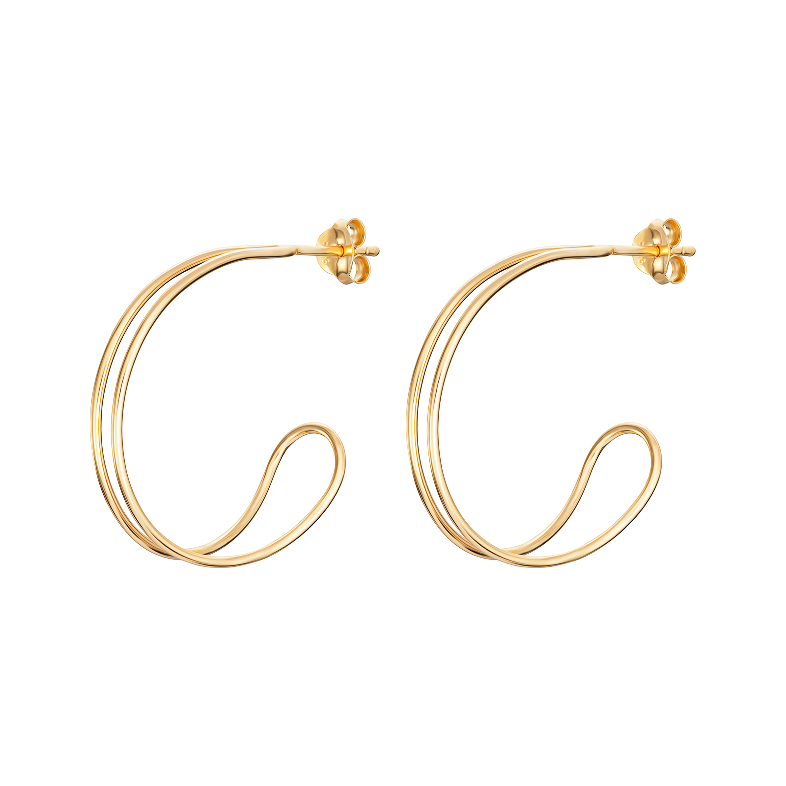 S/S G/P Two Style Hoop Earrings