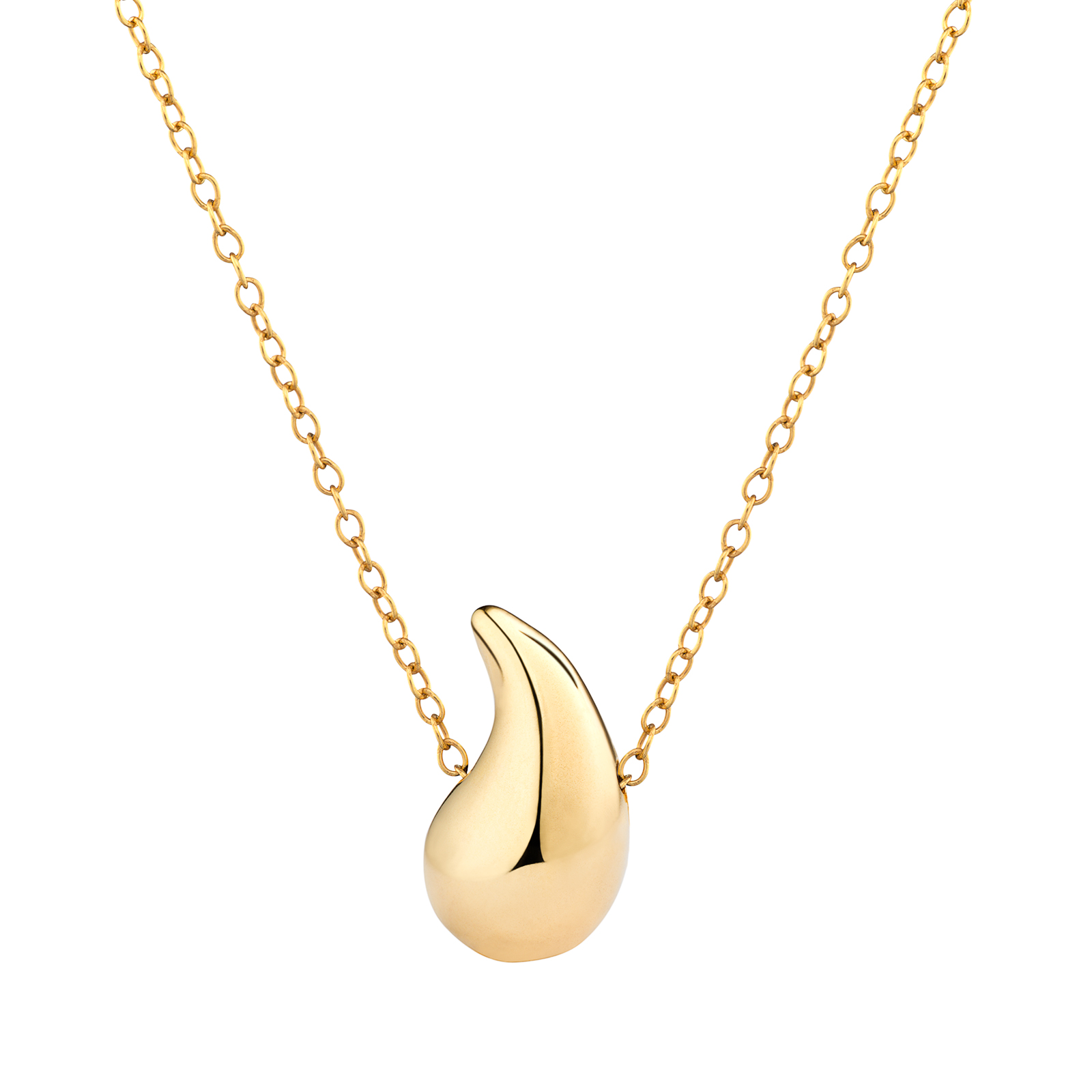 S/S G/P Tear Drop Necklace