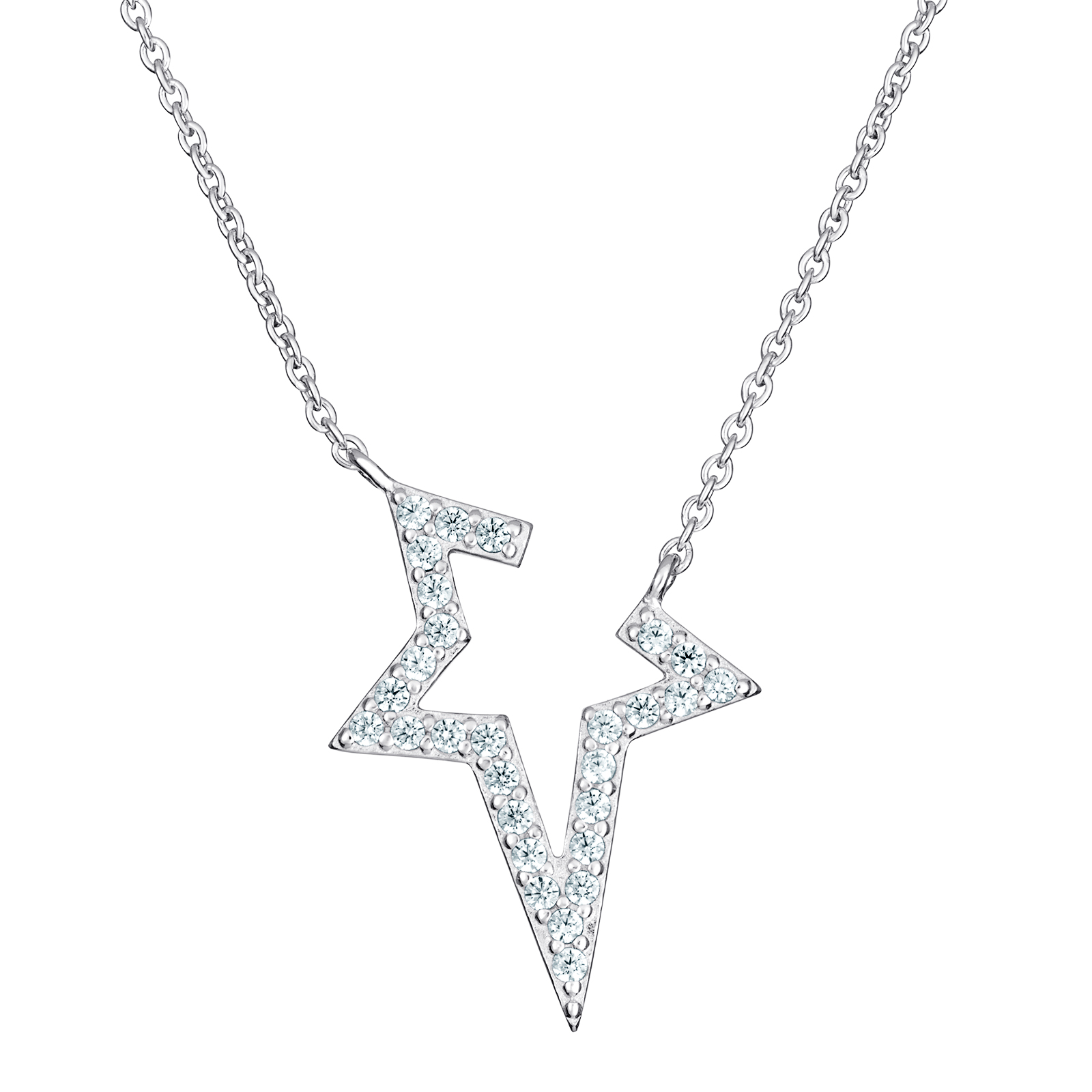 S/S R/P CZ Star Necklace