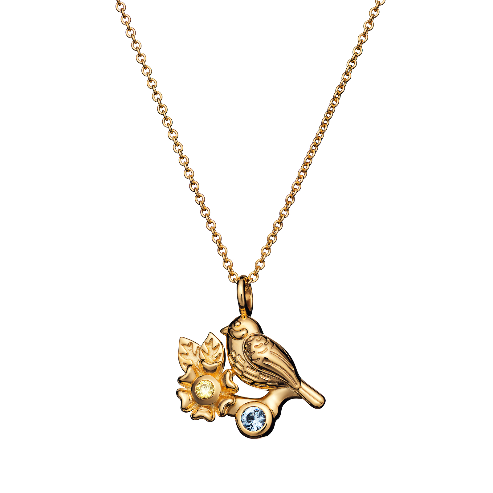 S/S G/P Bird Necklace