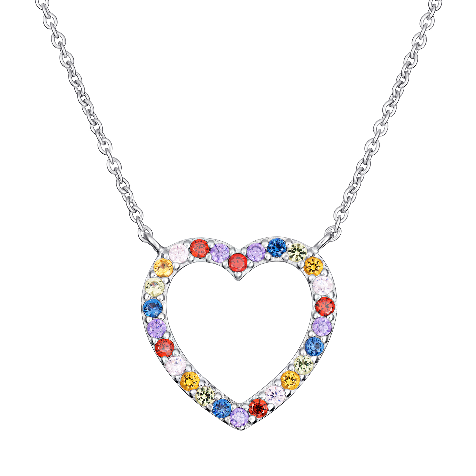 S/S CZ Circle Necklace