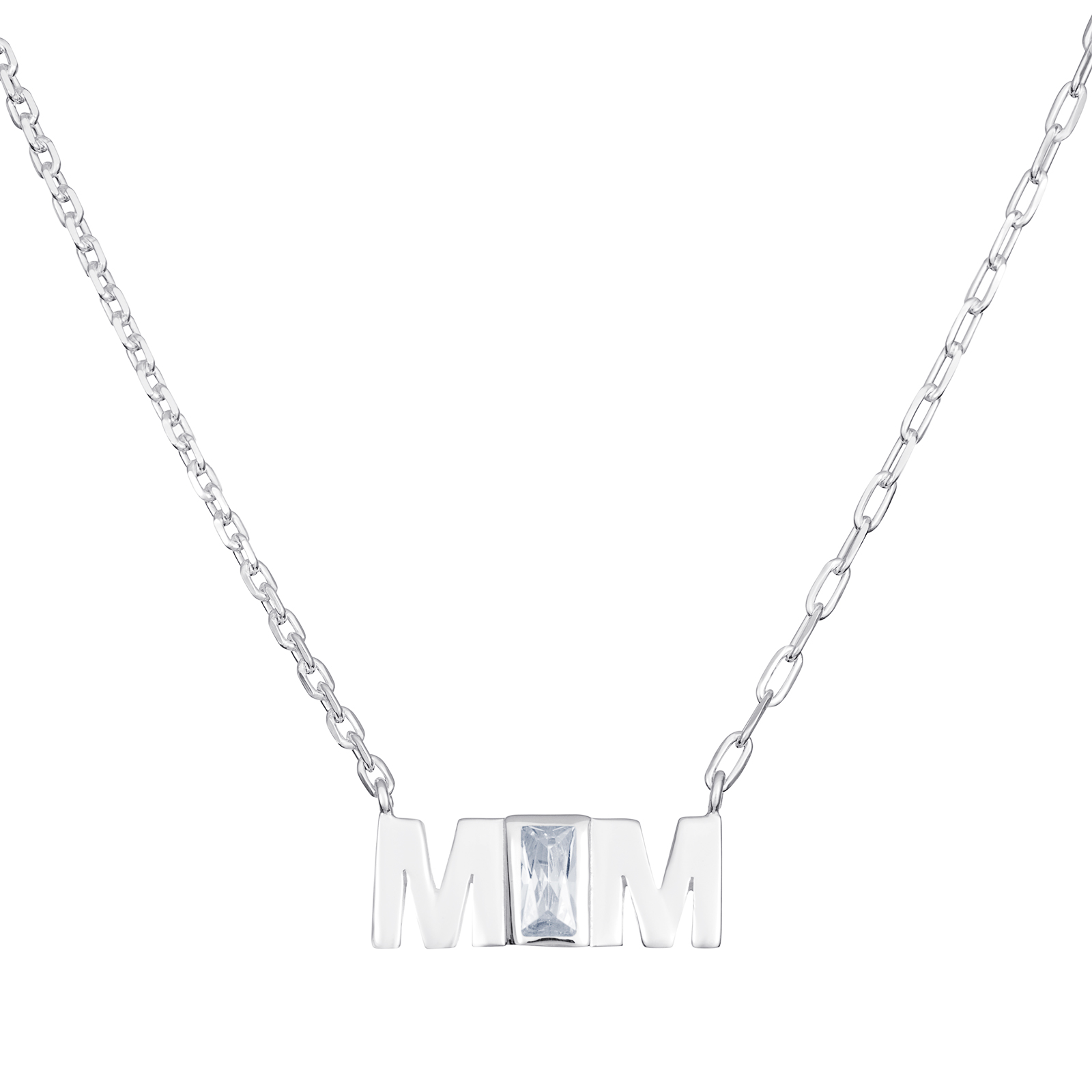 S/S CZ Mum 16in Necklace