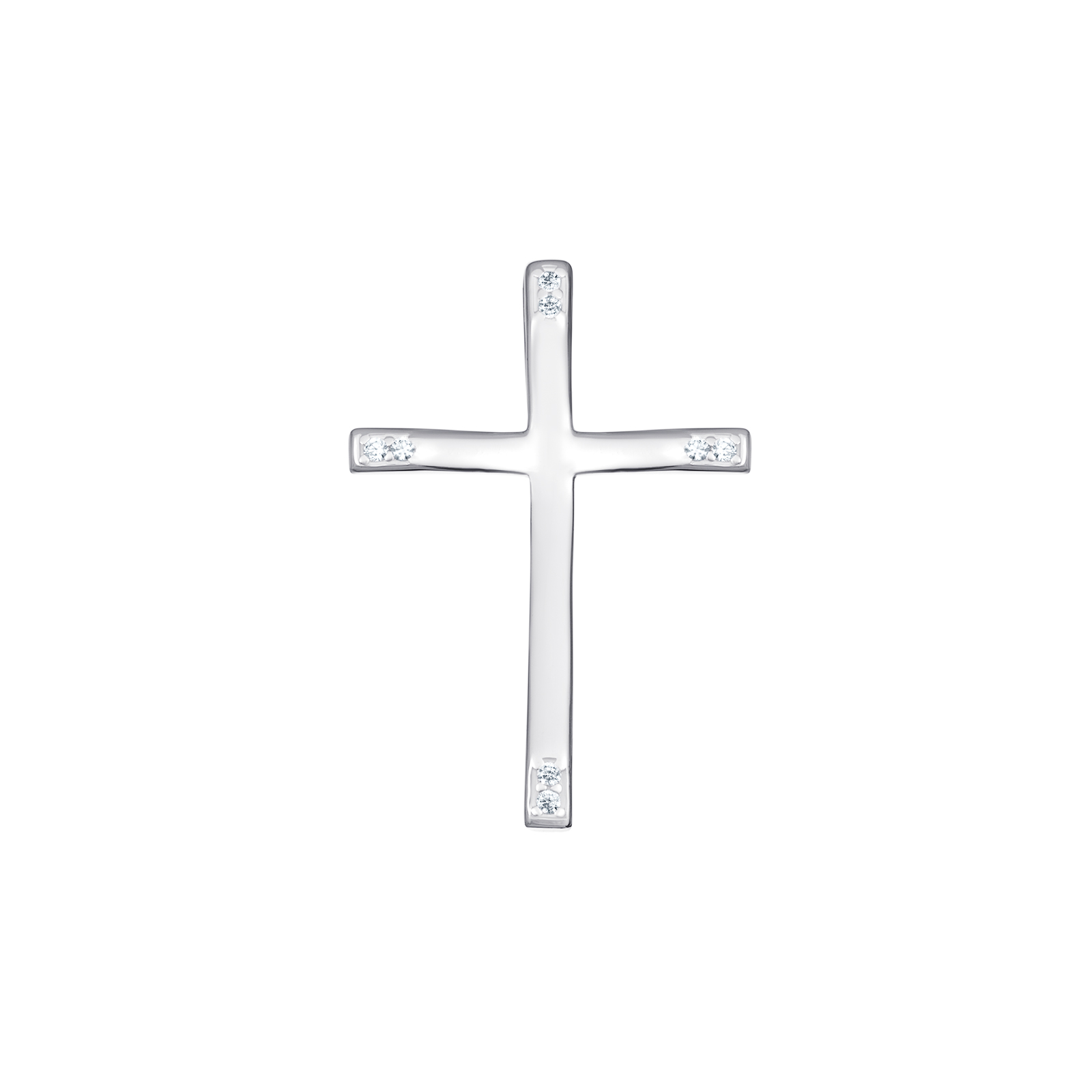 S/S CZ Cross Pendant