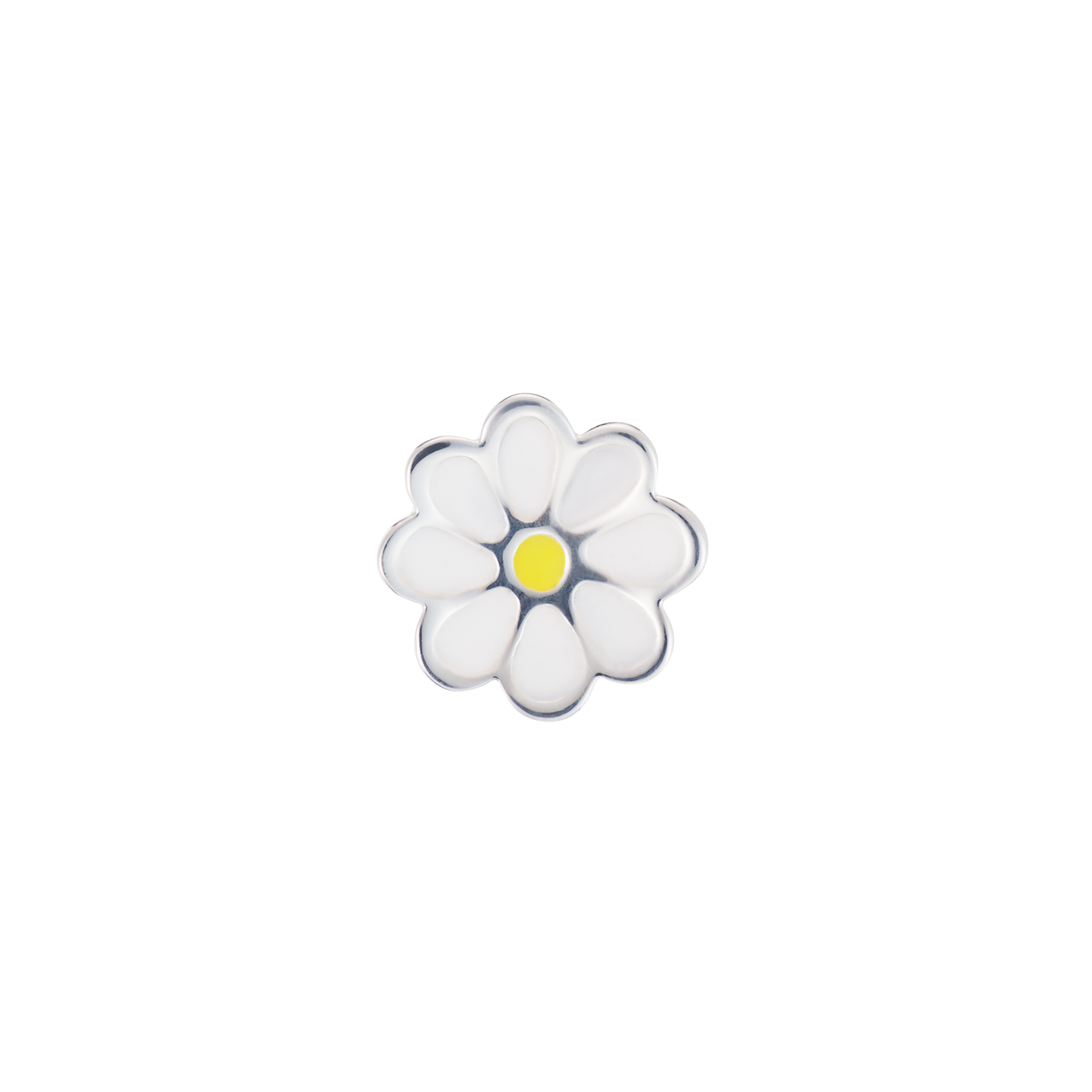 S/S Kids Enamel White Flower Pendant