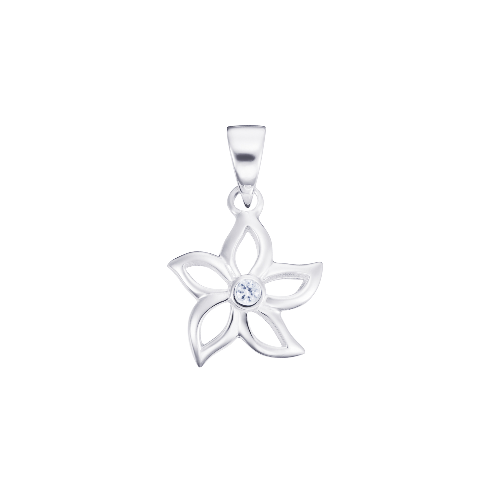 S/S CZ Star Pendant