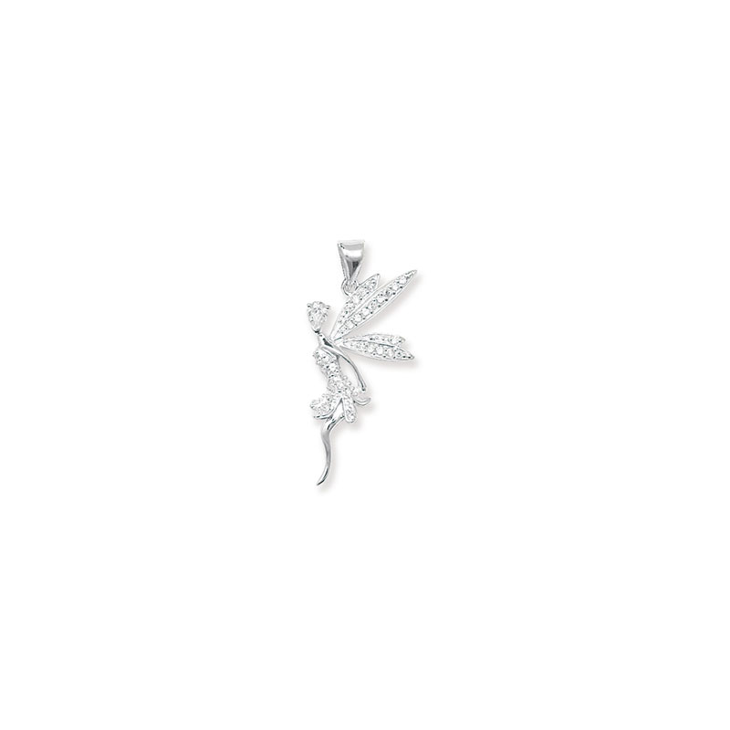 S/S CZ Fairy Pendant