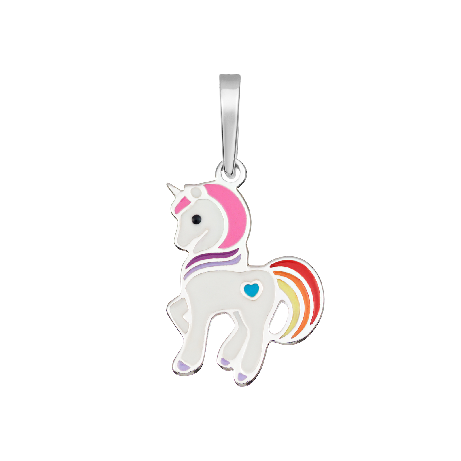 S/S Coloured Unicorn Pendant