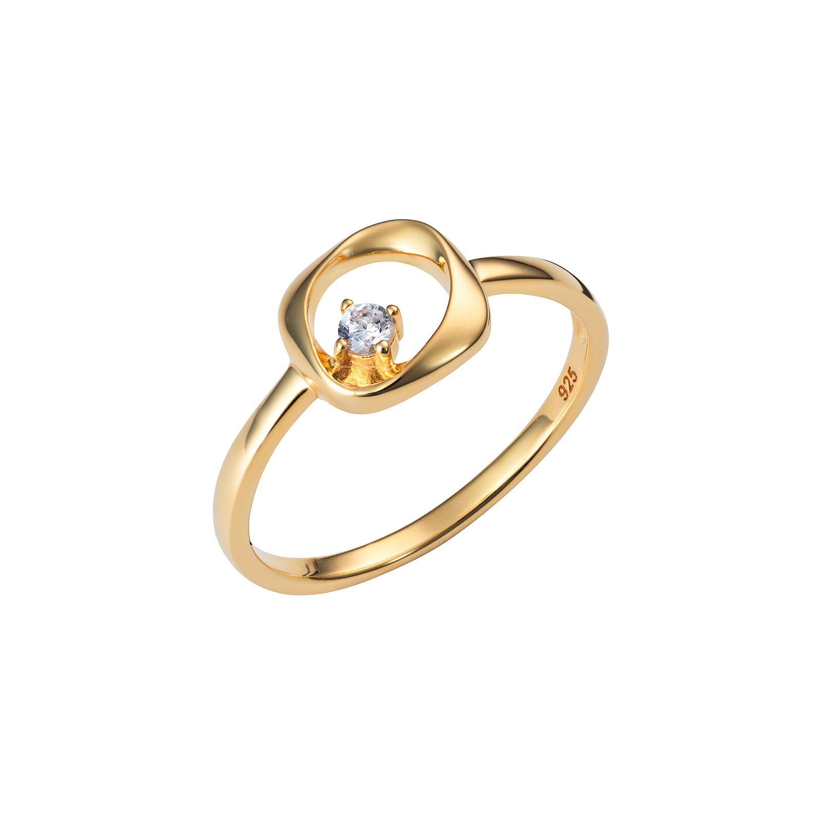 S/S G/P CZ Classic Ring