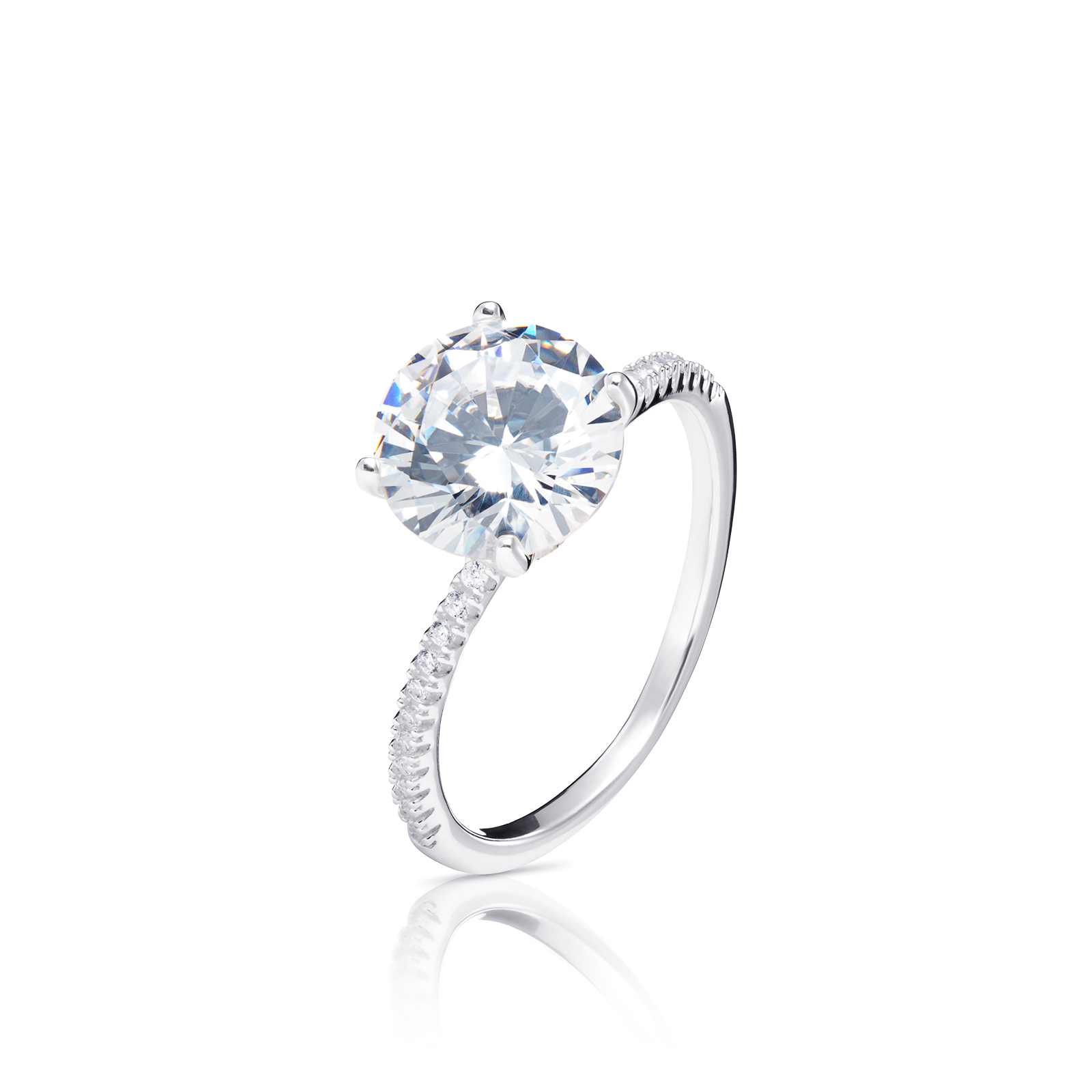 S/S Classic CZ Ring